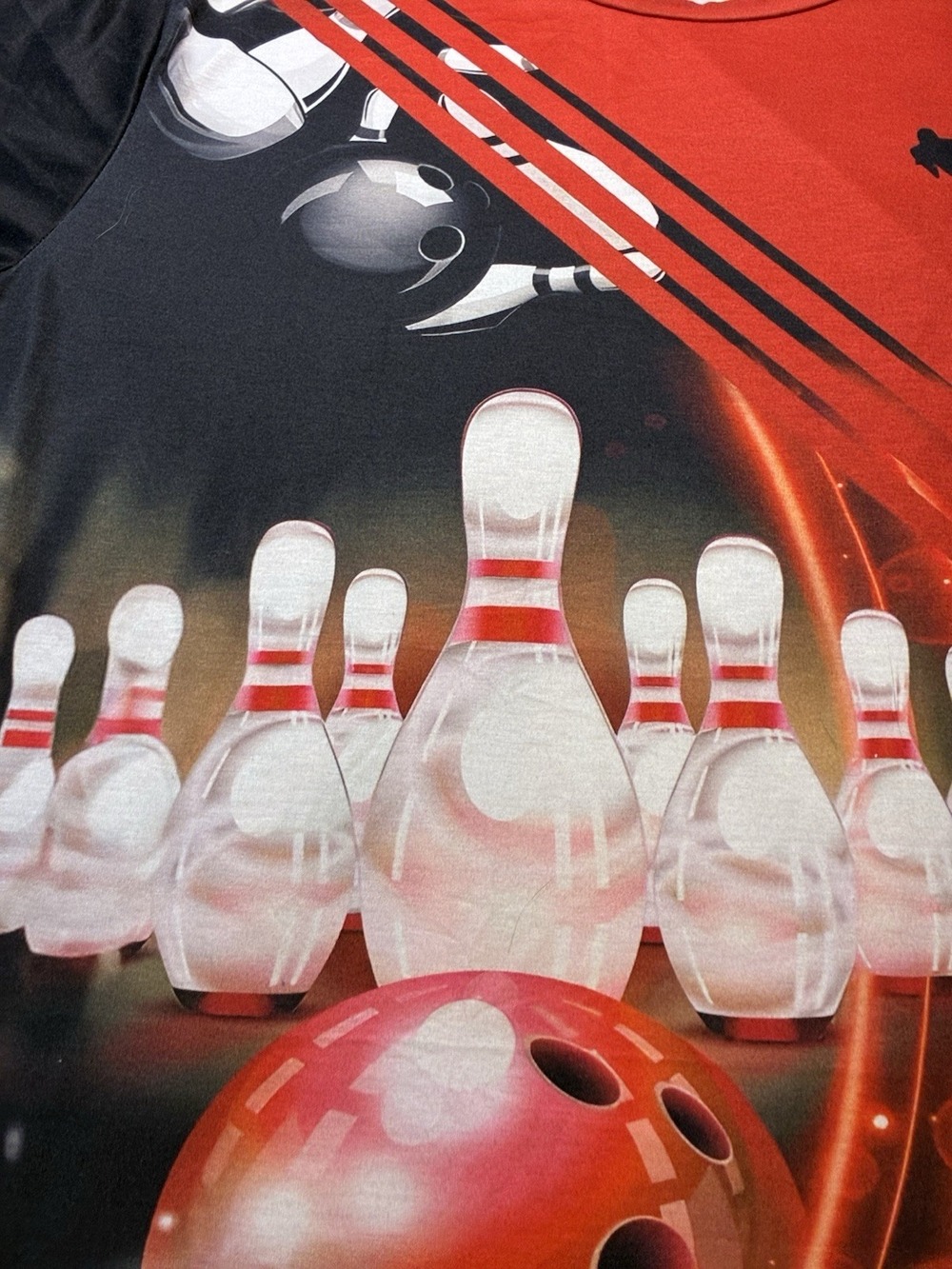 Lot of 2 Mens Bowling Shirts 3XL Graphic Jersey Team League Short Sleeve Tops